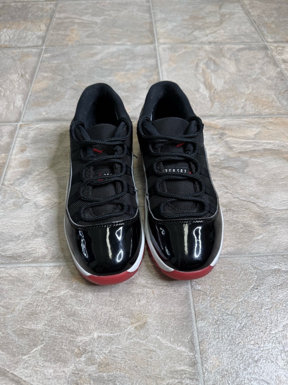 Air Jordan 11 Retro Low Bred PS Shoe Size 3Y Black FV5116-006 Preowned